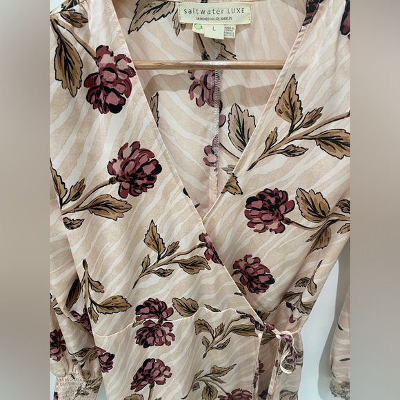 Flower mini dress string waist Size L - Picture 4 of 4